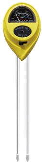 3 In 1 Bodem Water Vocht Licht Ph Meter Zuurgraad Vochtigheid Zonlicht Licht Tester Analyzer Voor Garden Plant Bloem Hydrocultuur geel