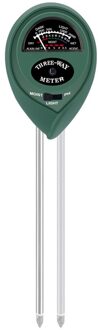 3 In 1 Bodem Water Vocht Licht Ph Meter Zuurgraad Vochtigheid Zonlicht Licht Tester Analyzer Voor Garden Plant Bloem Hydrocultuur leger groen