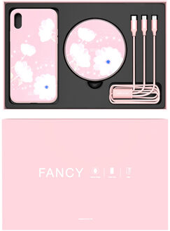 3 in 1 cadeaupakket/giftset - iPhone X/XS - Roze