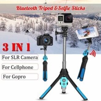 3 In 1 Camera Statief Bluetooth Selfie Stok Draadloze Monopod Voor Gopro 5 6 7 Sport Slr Camera Voor Iphone xr Xs X 8 Smartphone