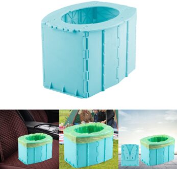 3-In-1 Compact Folding Potje Toilet Seat Voor Peuter Travel Outdoor Auto Jongens blauw