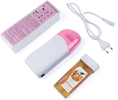 3 In 1 Depilatory Hair Removal Wax Wet Wax Strips For Hair Removal With Epilator Machine Cartridge Heater Waxing Paper Set