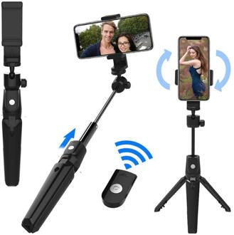 3 In 1 Draadloze Bluetooth Selfie Stick Opvouwbare Handheld Monopod Shutter Remote Uitschuifbare Mini Statief Voor Iphone/Android/ huawei