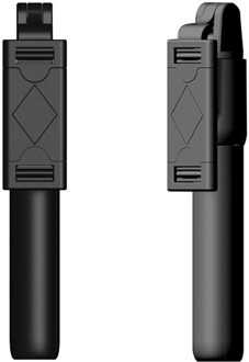 3 In 1 Draadloze Bluetooth Selfie Stick Opvouwbare Mini Statief Uitbreidbaar Monopod Met Smart Afstandsbediening Voor Iphone Ios Android zwart