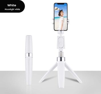 3 In 1 Draadloze Bluetooth Selfie Stok Met Statief Sluiter Afstandsbediening Voor Iphone Mini Opvouwbare Uitschuifbare Handheld Monopod roos rood