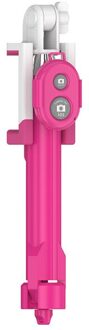 3 In 1 Draadloze Bluetooth Selfie Stok Mini Uitschuifbare Selfie Statief Met Afstandsbediening HSJ-19 roze