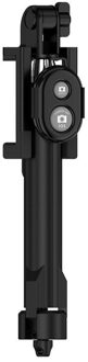 3 In 1 Draadloze Bluetooth Selfie Stok Mini Uitschuifbare Selfie Statief Met Afstandsbediening HSJ-19 zwart