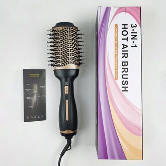 3 In 1 Een Stap Föhn En Curling Borstel Multifunctionele Negatieve Ionen Rechttrekken En Roterende Curling Hair Styling Tools ons aansluiten