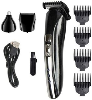 3 In 1 Elektrische Tondeuse Set Elektrische Baard Scheerapparaat Oplaadbare Cordless Neus Oorhaar Trimmer Haircut Grooming Kit Voor mannen USB