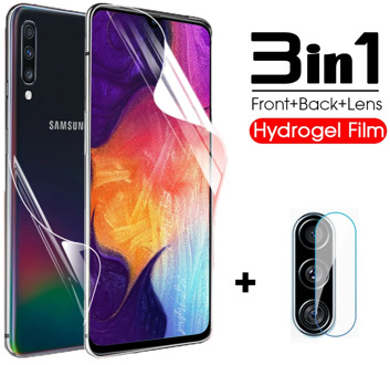 3-in-1 Front & Back Hydrogel Film screen protector For Samsung Galaxy A11 A21 A31 A41 M11 M21 M31 M51 Camera Lens Film