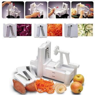 3 in 1 Hand Aangezwengeld Spirality Fruit Chopper Plantaardige Slicer Cutter Handmatige Rasp Slicer Aardappel Keuken Koken Tool Accessoires