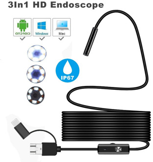 3 in 1 HD Android Mobile Phone Endoscope 5M 10M Waterproof IP67 USB Inspection Video Camera