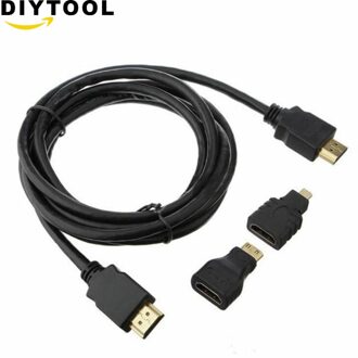 3 In 1 Hd Hdmi Naar Mini/Micro Hdmi Adapter Kabel Set High Speed Accessoire