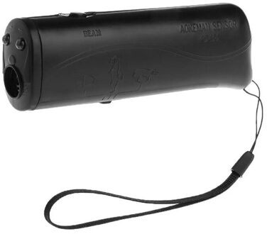 ✅3 In 1 Hond Repeller Anti Barking Stop Bark Training Device Trainer Led Ultrasone Anti Barking Ultrasone Zonder Batterij zwart