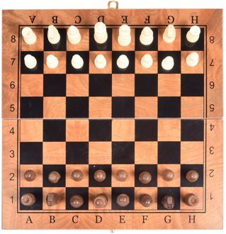 3-In-1 Houten Schaakspel Met Vouwen Schaakbord Internationale Checkers Puzzel Game Board Games Bezig
