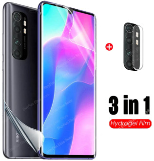 3 in 1 Hydrogel Film For Xiaomi Mi Note 10 Lite 9 Pro Mi9 Light Back Screen Protector Camera Lens Soft Glass Xaomi Mi10 Film