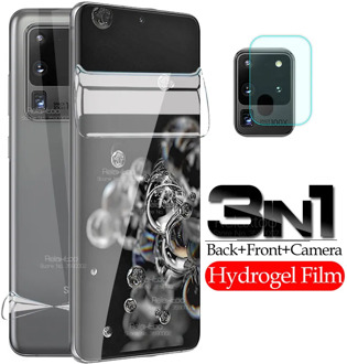 3 in 1 Hydrogel soft Film For samsung galaxy s20 Ultra s 20 plus s20+ a51 a71 Front back screen protector and Camera Lens Glass