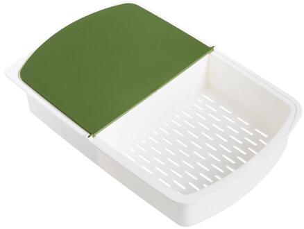 3 In 1 Japanse Snijplank Keuken Multifunctionele Flip Snijplank Huishoudelijke Plastic Snijplank Met Afvoer Mand
