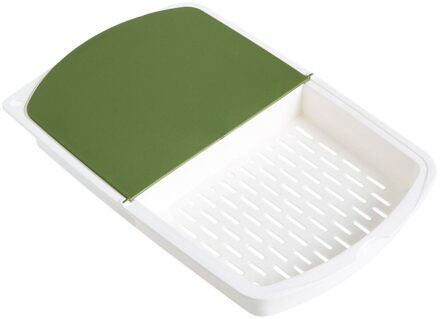 3 In 1 Japanse Snijplank Keuken Multifunctionele Flip Snijplank Huishoudelijke Plastic Snijplank Met Afvoer Mand