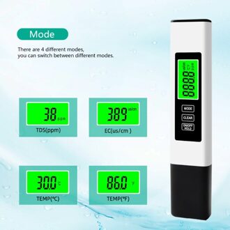 3 In 1 Lcd Digitale Tds Eg Ppm Meter Waterkwaliteit Zuiverheid Tester Drinken Monitor Gxma