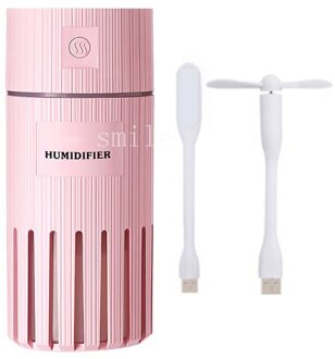 3 In 1 Luchtbevochtiger 320Ml Usb Mini Ultrasone Essentiële Aroma Diffuser roze 2