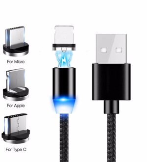 3 IN 1 Magnetische Micro USB/Type-C/IOS Snel Opladen Charger Data Sync Cable Koord Voor iphone8 Voor Iphone X Voor HUAWEI Voor SAMSUNG For iPhone