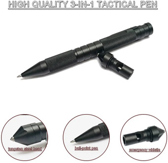 3-In-1 Military Tactical Pen Portable Self Defense Tool Emergency Whistle Window Breaker For Outdoor Camp Survival EDC Tool