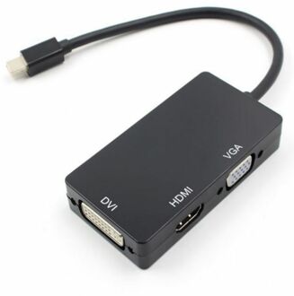 3-in-1 Mini DisplayPort to VGA HDMI DVI Adapter Cable, White