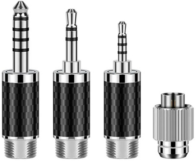 3 in 1 Multi-Function Self-Locking Plug 2.5mm 3.5mm 4.4mm Audio Jack HiFi Headphone Cable Connector DIY Rhodium Plating Adapter