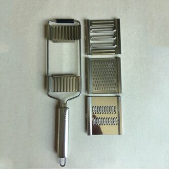 3-In-1 Multi-Gebruik Keuken Slicer Set Citroen Kaas Rvs Groentensnijder Vervangbare Shredder Voor ui Aardappel 3-in-1A