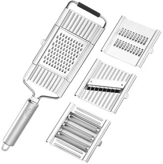3-In-1 Multi-Gebruik Keuken Slicer Set Citroen Kaas Rvs Groentensnijder Vervangbare Shredder Voor ui Aardappel 3-in-1B