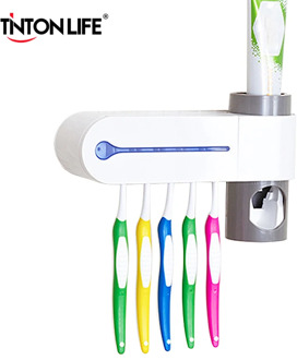 3 In 1 Multifunctional Ultraviolet Toothbrush Disinfection Sterilizer Toothbrush Rack Shelf UV Disinfector Toothpaste Squeezers