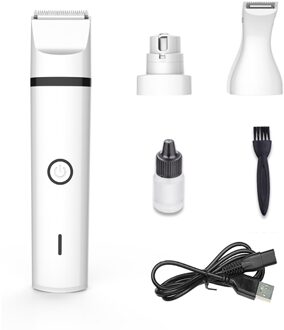 3 IN 1 Multifunctionele Pet Grooming Machine Hond Kat Tondeuse USB Huisdieren Nagelknipper Slijpen Haar Trimmer Voet Haar baorun N5