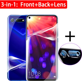 3-in-1 on Honor View 20 screen back hydrogel film camera lens protector for Huawei Honor V20 View20 Honor20 Not protective Glass