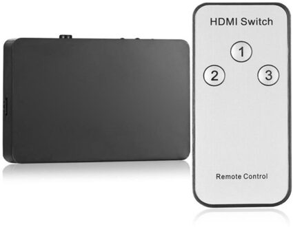3 In 1 Out Splitter Switcher Voor HDMI 3 Poort Afstandsbediening 1080 P HD Auto Switch Computer Audio Video hub