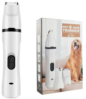3-In-1 Pet Nail Polijstmachine Usb Oplaadbare Pet Hair Trimmer Elektrische Scissor Clipper Pusher Trimmen Nail Polijstmachine pet Hair Scheren