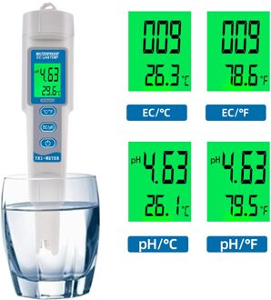 3 In 1 Ph Ec Temp Meter Digitale Ph Meter Ec Tester Water Zuiverheid Tester Voor Drinkwater Aquarium zwembad