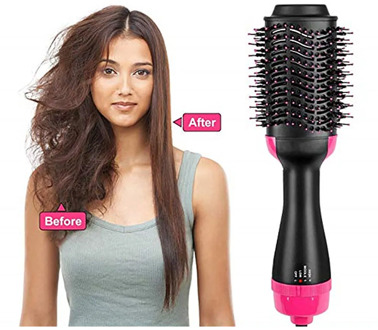 3-in-1 Professional Hair Dryer Comb One Step Hot Air Brush Electric Blow Dryer Brush Negative Ion Hair Straightener Curler
