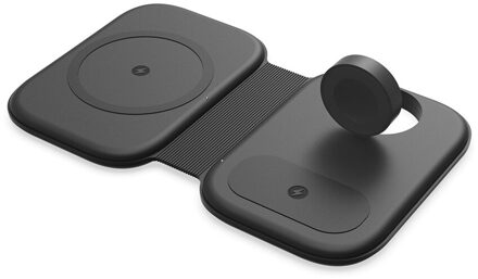 3 In 1 Qi Snel Opladen Station Magnetische 15W Draadloze Oplader Dock Voor Iphone 12 Pro Max Mini Apple horloge 6 Se 5 4 3 Airpods Pro zwart
