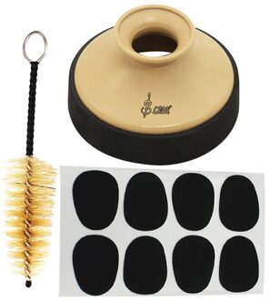 3-in-1 Saxofoon Sax Accessoires Kit Sax Mute, Mondstuk Borstel en Rubberen Pads