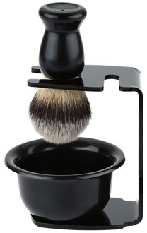 3 In 1 Scheren Zeep Kom + Scheerkwast + Scheren Stand Varkenshaar Scheerkwast Mannen Baard Schoonmaken Tool Top