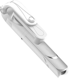 3 In 1 Selfie Stok Telefoon Statief Uitschuifbare Monopod Met Bluetooth Afstandsbediening Voor Smartphone Selfie Stok wit