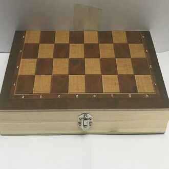 3 In 1 Set Houten Opvouwbare Draagbare Reizen Game Interactieve Backgammon Checkers Internationale Schaken Bordspel