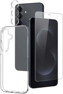 3-in-1 Set voor Samsung Galaxy S26 Plus - TPU Backcover hoesje + Screenprotector + Lens Transparant