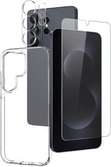 3-in-1 Set voor Samsung Galaxy S26 Ultra - TPU Backcover hoesje + Screenprotector + Lens Transparant