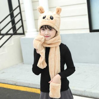 3 In 1 Sjaal Herfst Winter Warme Sjaal Vrouwen Studenten Vrouwelijke Winter Soft Hooded Leuke Sjaal Zakken Handschoenen Sjaals Hoed 6