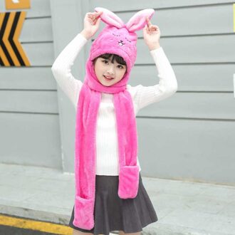 3 In 1 Sjaal Herfst Winter Warme Sjaal Vrouwen Studenten Vrouwelijke Winter Soft Hooded Leuke Sjaal Zakken Handschoenen Sjaals Hoed