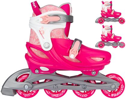 3-in-1 skates Floral Switch polyester roze/wit mt 33-36