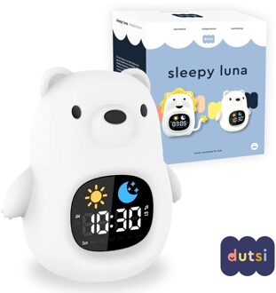 3-in-1 Slaaptrainer Kinderen – IJsbeer – Slaapwekker, Nachtlampje & White Noise