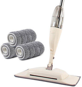 3-In-1 Spray Mop Bezem Set Magic Mop Houten Vloer Platte Mops Huis Schoonmaken Tool Huishouden Met herbruikbare Microfiber Pads Lui Mop 3stk mop rag